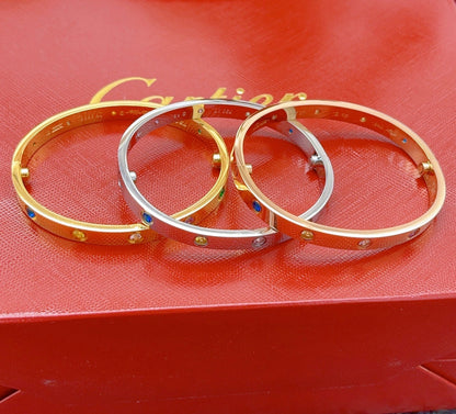 [⭐Novea] 2026 RAINBOW LOVE BRACELET 6.1MM  10 DIAMONDS