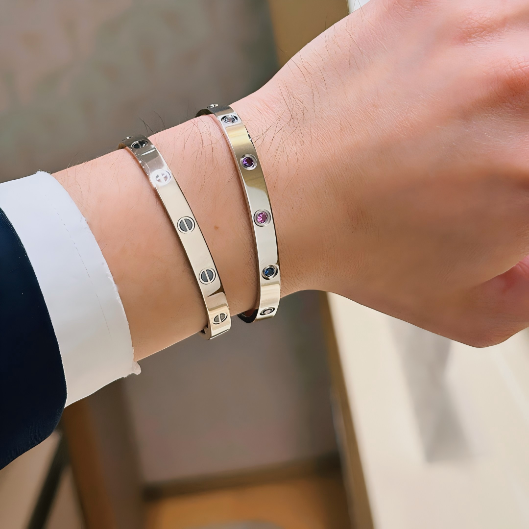 [⭐Novea] 2026 RAINBOW LOVE BRACELET 6.1MM  10 DIAMONDS