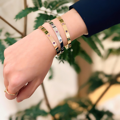 [⭐Novea] 2026 RAINBOW LOVE BRACELET 6.1MM  10 DIAMONDS