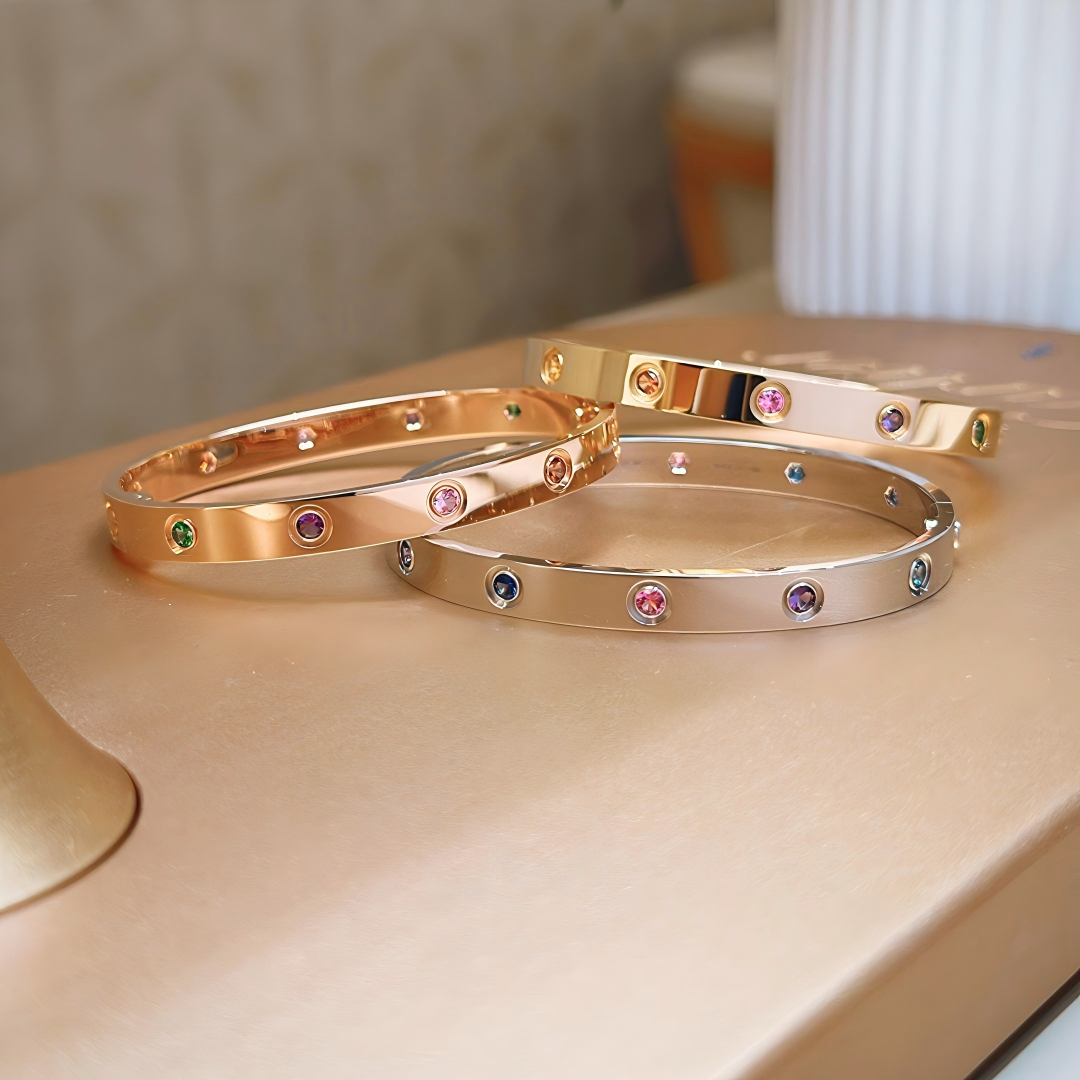 [⭐Novea] 2026 RAINBOW LOVE BRACELET 6.1MM  10 DIAMONDS