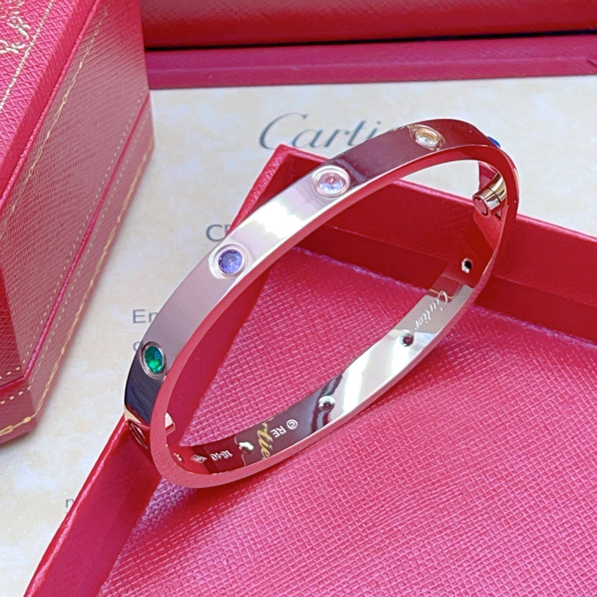 [⭐Novea] 2026 RAINBOW LOVE BRACELET 6.1MM  10 DIAMONDS