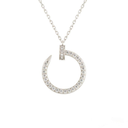 [⭐Novea]JUSTE NECKLACE SILVER DIAMONDS