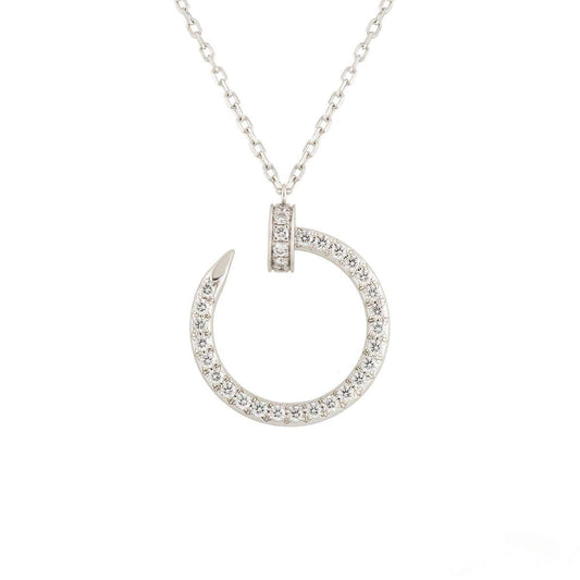 [⭐Novea]JUSTE NECKLACE SILVER DIAMONDS