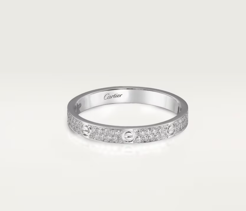 [⭐Novea]LOVE RING 2.6mm-wide full-diamond ring silver