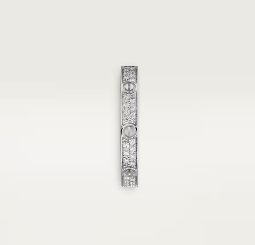 [⭐Novea]LOVE RING 2.6mm-wide full-diamond ring silver