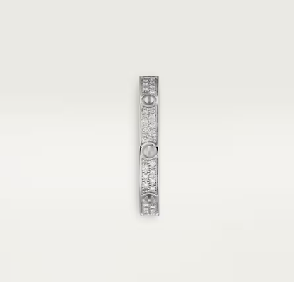 [⭐Novea]LOVE RING 2.6mm-wide full-diamond ring silver