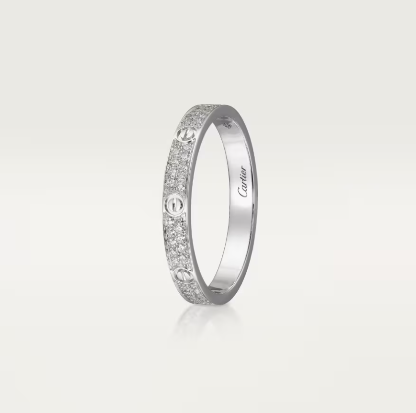 [⭐Novea]LOVE RING 2.6mm-wide full-diamond ring silver