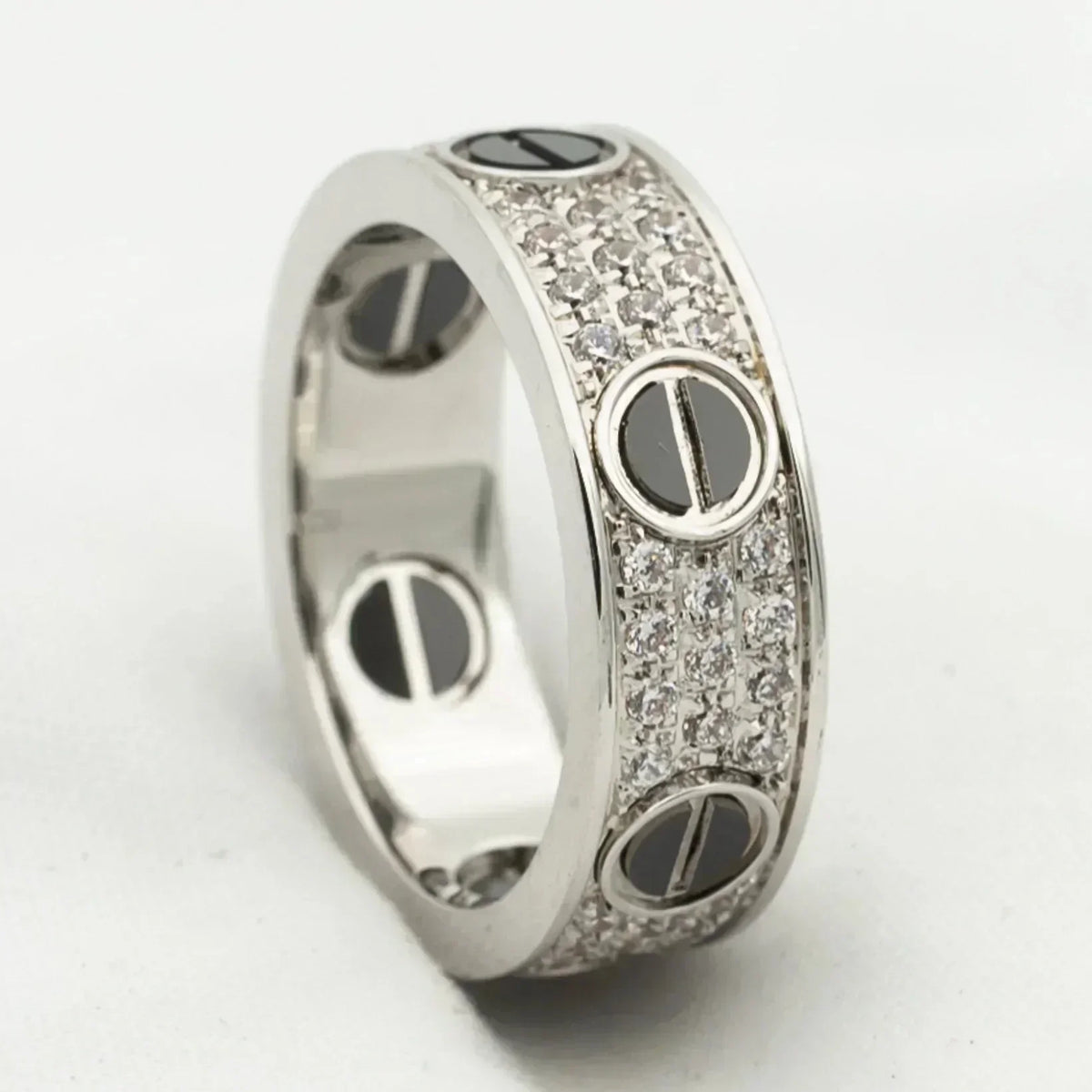 [⭐Novea]LOVE RING 5.5MM DIAMONDS PAVED CERAMIC