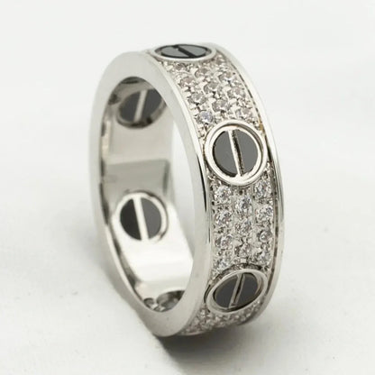 [⭐Novea]LOVE RING 5.5MM DIAMONDS PAVED CERAMIC