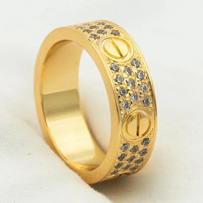 [⭐Novea]LOVE RING 5.5MM DIAMONDS PAVED