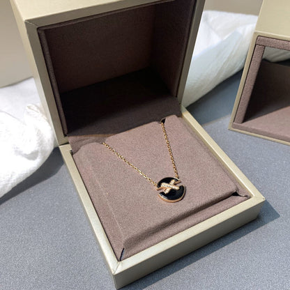 [⭐Novea]JEUX DE PINK GOLD DIAMOND NECKLACE