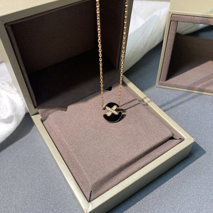 [⭐Novea]JEUX DE PINK GOLD DIAMOND NECKLACE