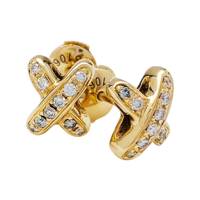 [⭐Novea]JEUX DE GOLD DIAMOND EARRINGS