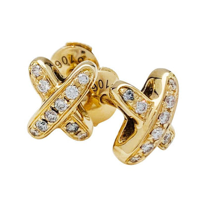 [⭐Novea]JEUX DE GOLD DIAMOND EARRINGS