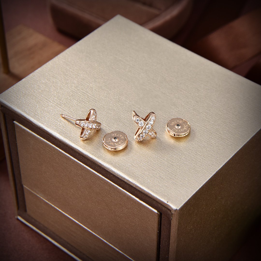 [⭐Novea]JEUX DE GOLD DIAMOND EARRINGS