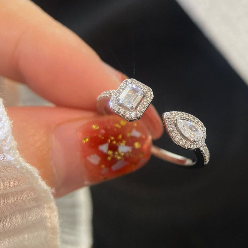 [⭐Novea]MY TWIN TOI & MOI SILVER DIAMOND RING