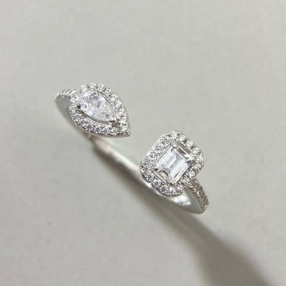 [⭐Novea]MY TWIN TOI & MOI SILVER DIAMOND RING