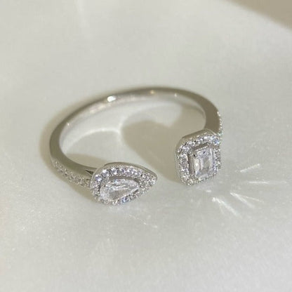 [⭐Novea]MY TWIN TOI & MOI SILVER DIAMOND RING