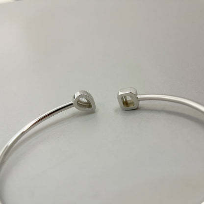 [⭐Novea]JONC FLEX MY TWIN TOI & MOI SILVER DIAMOND BRACELET