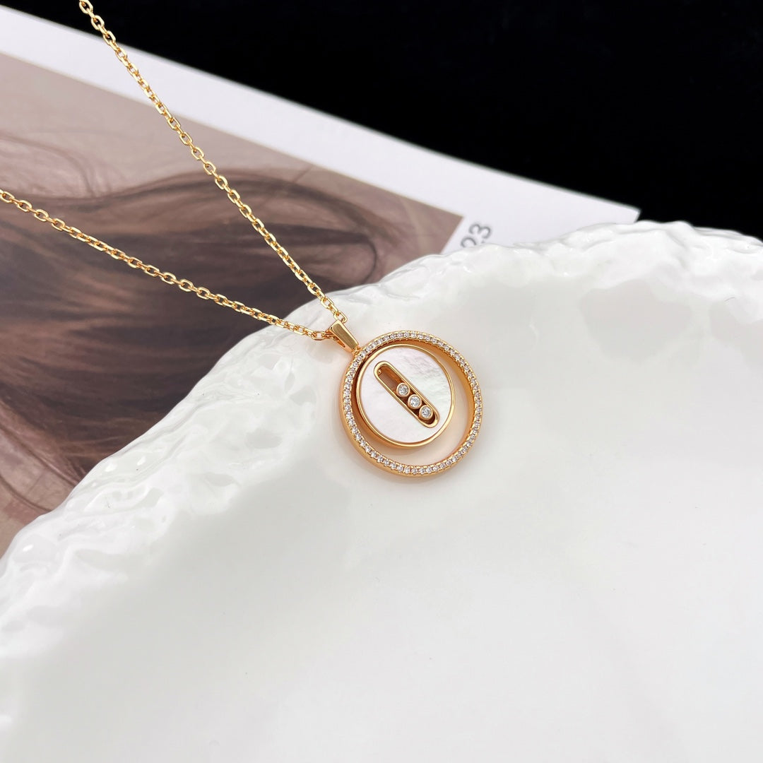 [⭐Novea]Demo MOVE MM NACRE BLANCHE DIAMOND NECKLACE