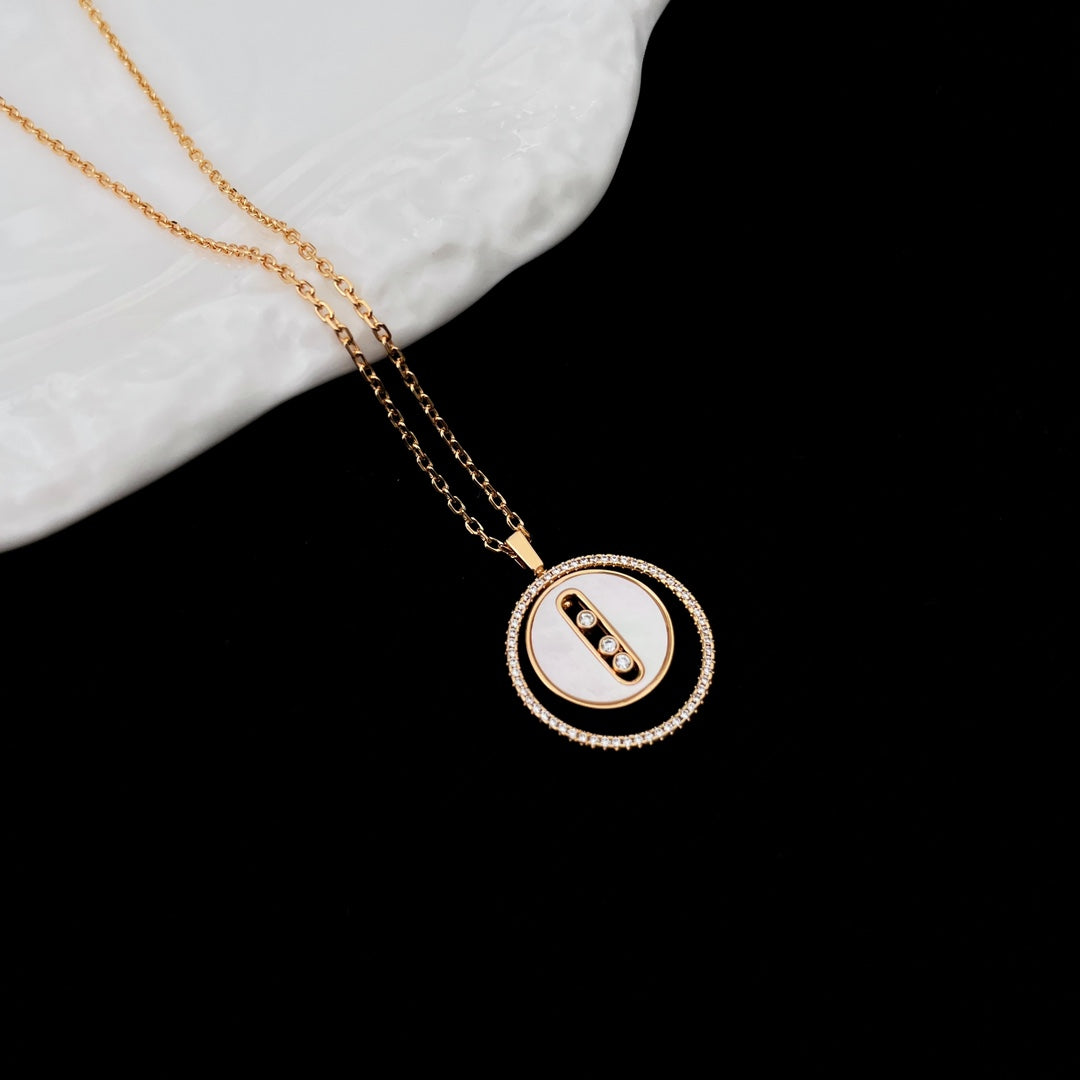 [⭐Novea]Demo MOVE MM NACRE BLANCHE DIAMOND NECKLACE