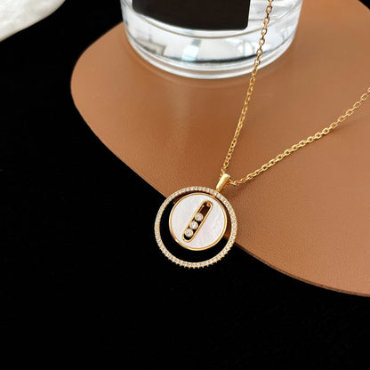 [⭐Novea]Demo MOVE MM NACRE BLANCHE DIAMOND NECKLACE