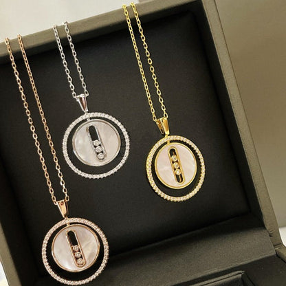 [⭐Novea]Demo MOVE MM NACRE BLANCHE DIAMOND NECKLACE
