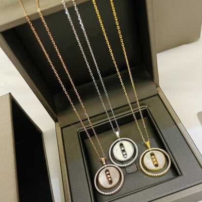 [⭐Novea]Demo MOVE MM NACRE BLANCHE DIAMOND NECKLACE