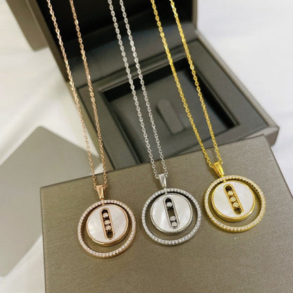 [⭐Novea]Demo MOVE MM NACRE BLANCHE DIAMOND NECKLACE