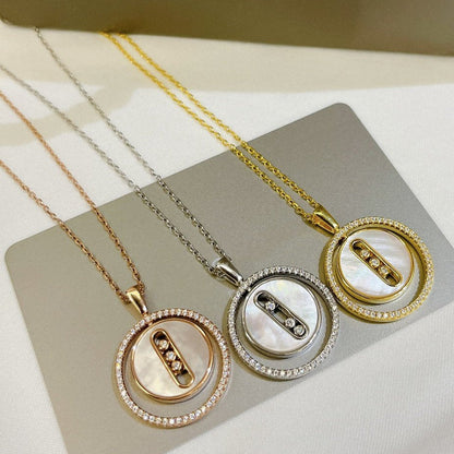 [⭐Novea]Demo MOVE MM NACRE BLANCHE DIAMOND NECKLACE