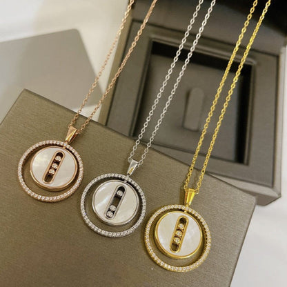[⭐Novea]Demo MOVE MM NACRE BLANCHE DIAMOND NECKLACE