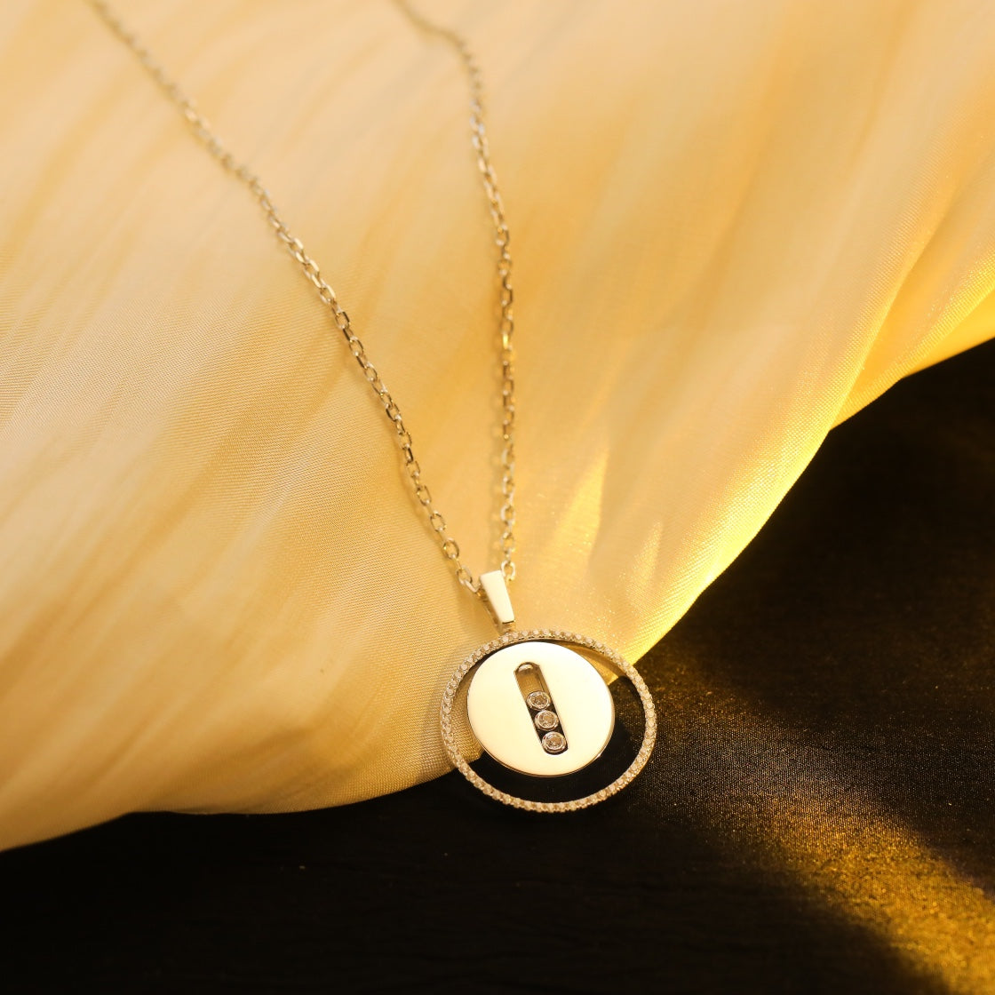 [⭐Novea]Demo MOVE MM SILVER DIAMOND NECKLACE