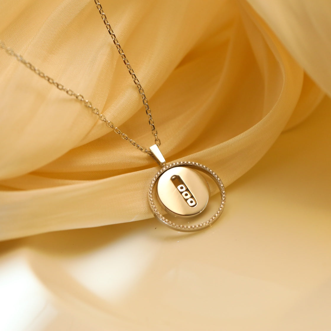 [⭐Novea]Demo MOVE MM SILVER DIAMOND NECKLACE