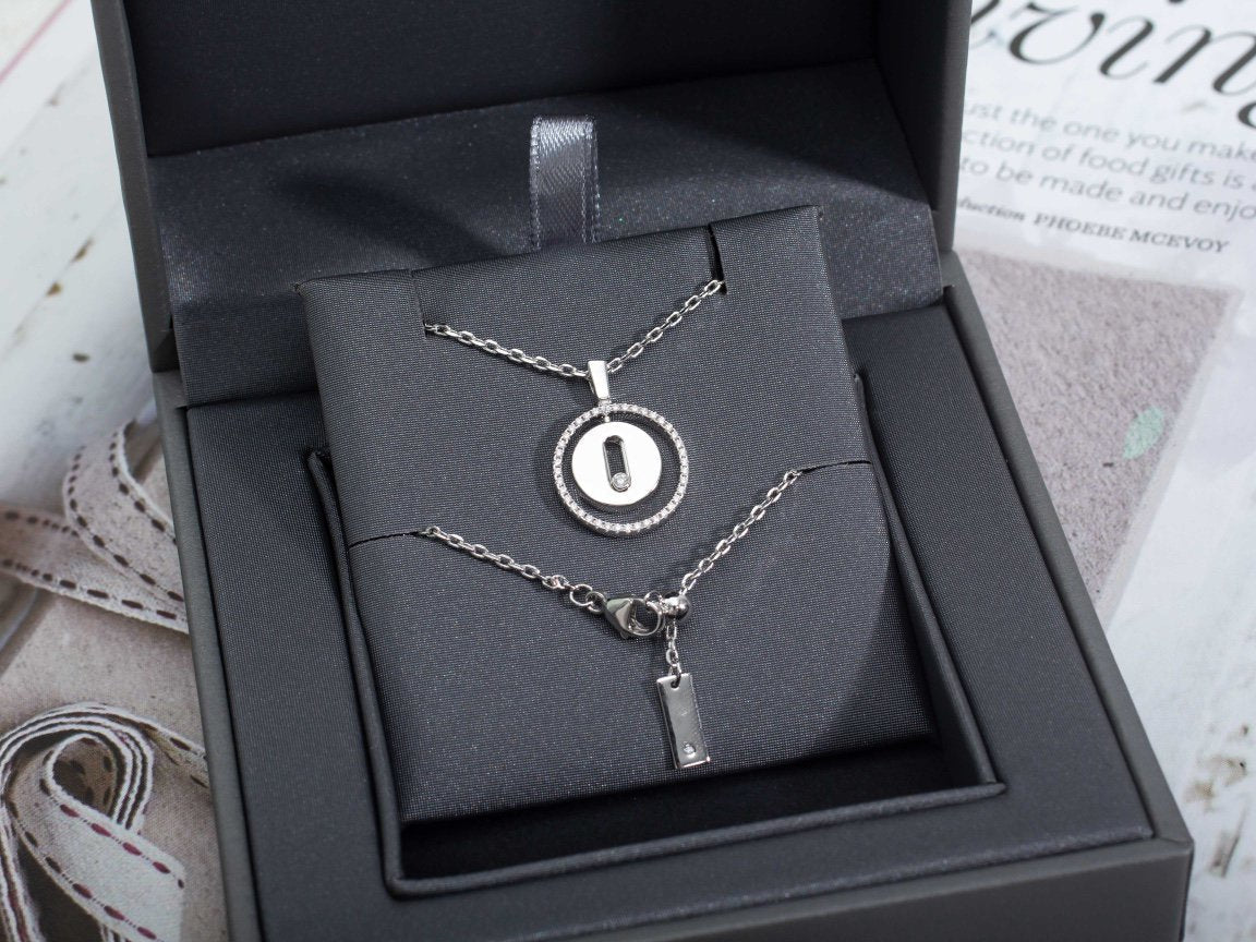 [⭐Novea]Demo MOVE PM NECKLACE SILVER DIAMOND
