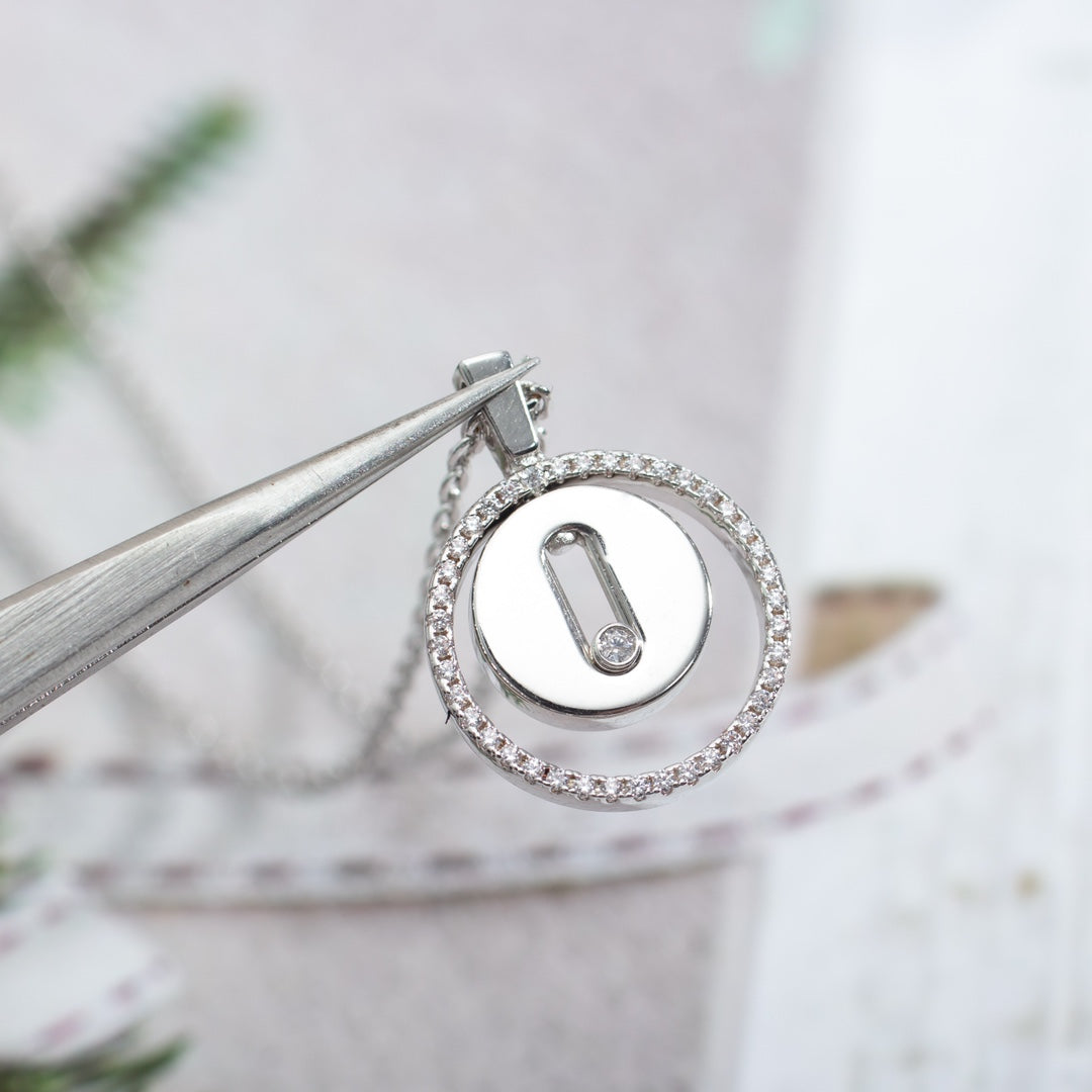 [⭐Novea]Demo MOVE PM NECKLACE SILVER DIAMOND