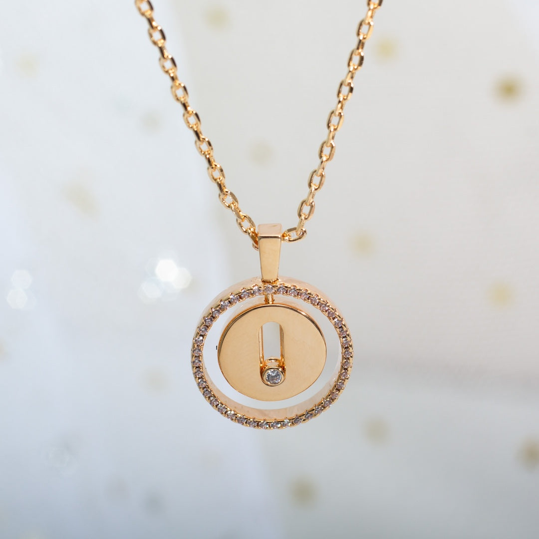 [⭐Novea]Demo MOVE PM NECKLACE PINK GOLD DIAMOND