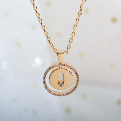 [⭐Novea]Demo MOVE PM NECKLACE PINK GOLD DIAMOND
