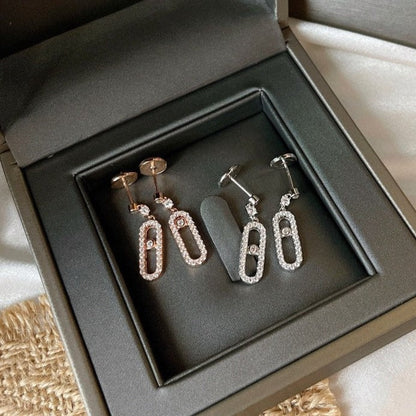 [⭐Novea]DORMEUSES MOVE UNO DIAMOND EARRINGS