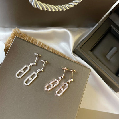 [⭐Novea]DORMEUSES MOVE UNO DIAMOND EARRINGS