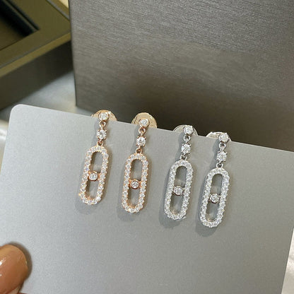 [⭐Novea]DORMEUSES MOVE UNO DIAMOND EARRINGS