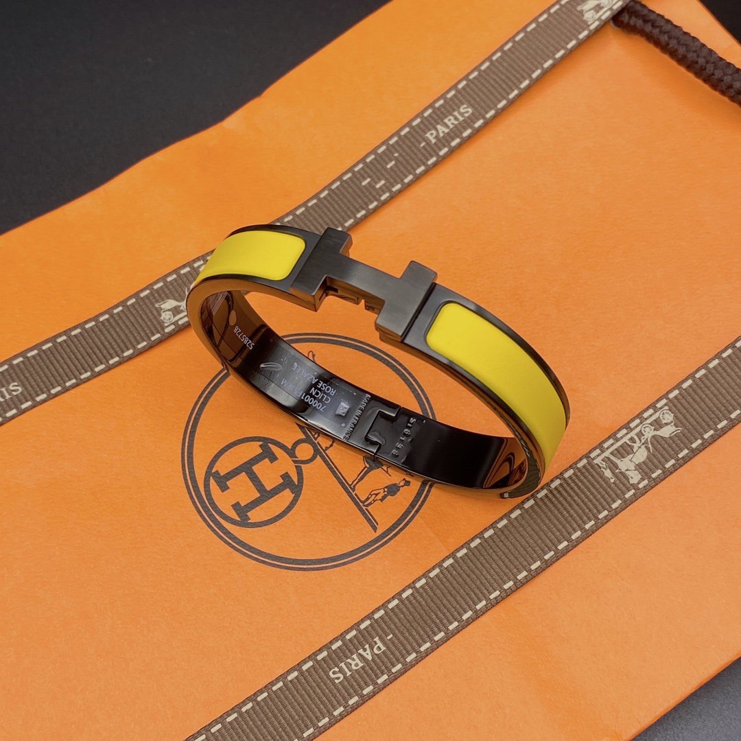 [⭐Novea]CLIC HM SO BLACK YELLOW BRACELET