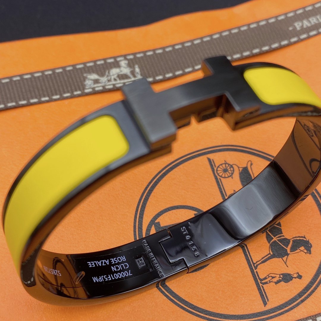 [⭐Novea]CLIC HM SO BLACK YELLOW BRACELET