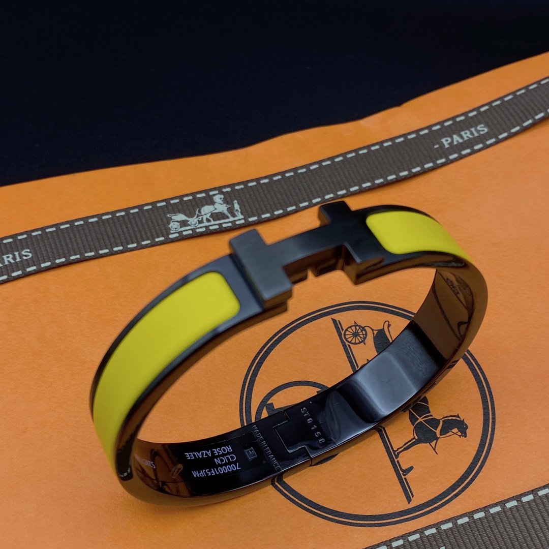 [⭐Novea]CLIC HM SO BLACK YELLOW BRACELET