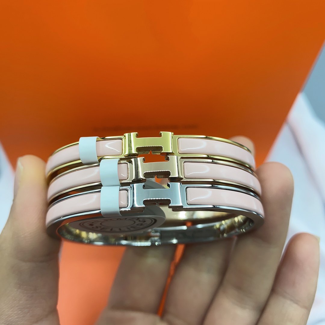[⭐Novea]CLASSIC HM CLIC  PINK 8MM ENAMEL BRACELET