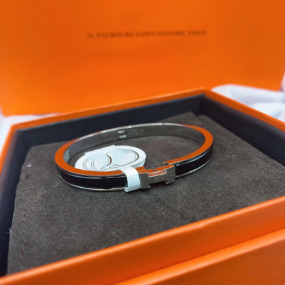 [⭐Novea]CLASSIC HM CLIC BLACK 8MM ENAMEL BRACELET