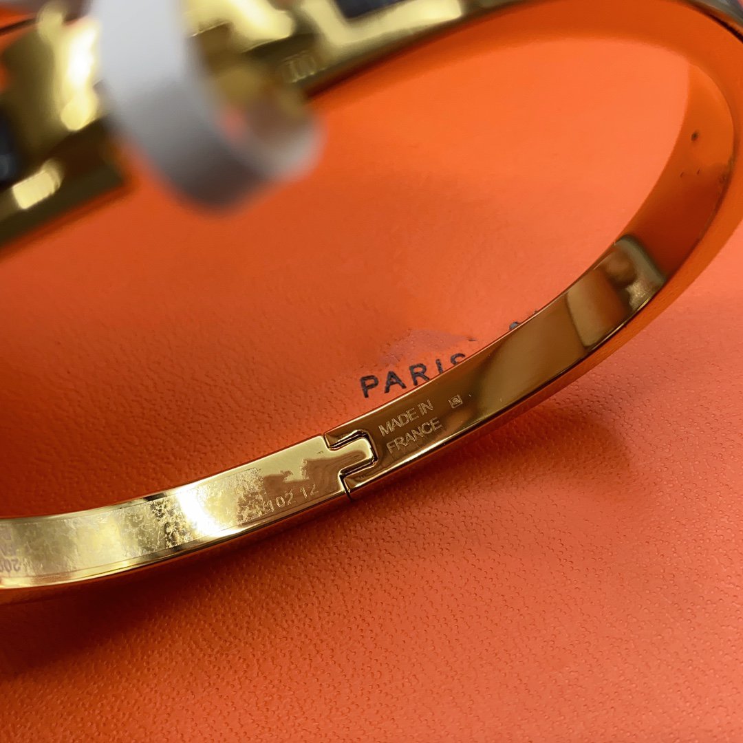 [⭐Novea]CLASSIC HM CLIC BLACK 8MM ENAMEL BRACELET