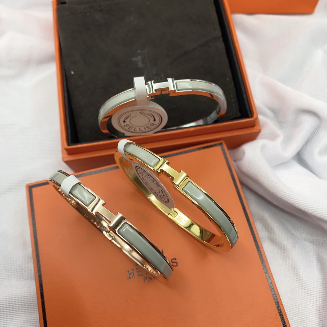[⭐Novea]CLASSIC HM CLIC GREEN 8MM ENAMEL BRACELET