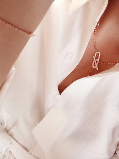 [⭐Novea]HM FIRE PIG NOSE NECKLACE TRENDY STREET