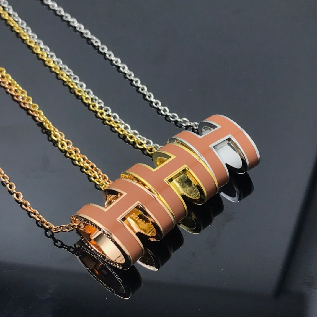 [⭐Novea]H NECKLACE BROWN