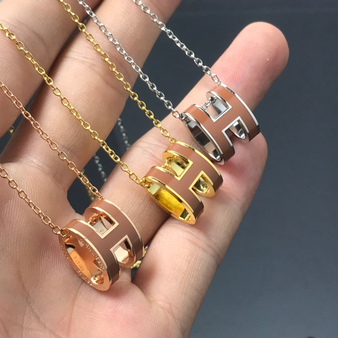 [⭐Novea]H NECKLACE BROWN